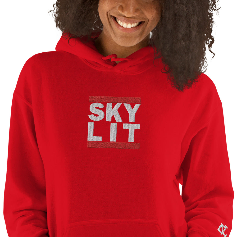 Run Skylit Embroidered Hoodie (Red)