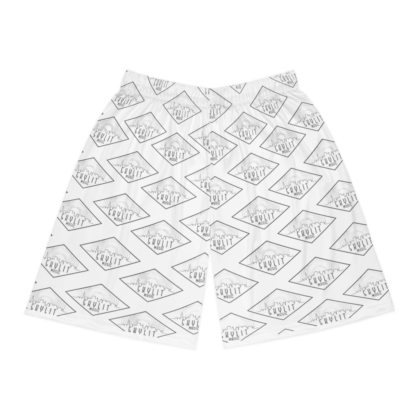 Skylit Music Basketball Shorts (White)