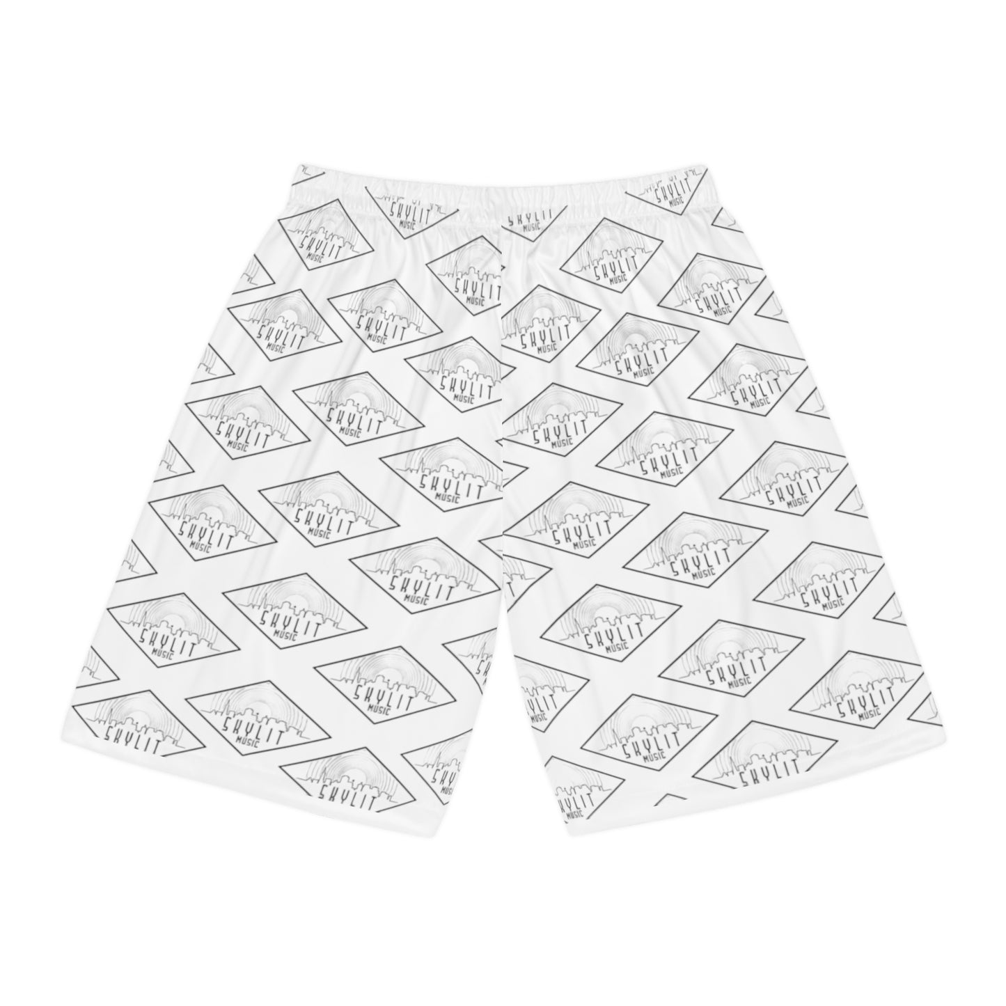 Skylit Music Basketball Shorts (White)