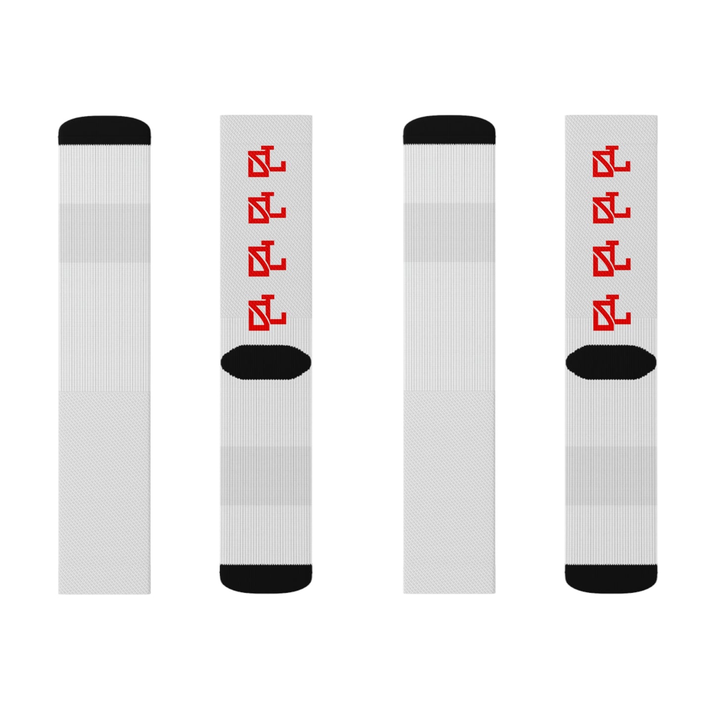 Skylit Music Socks (wht/red)