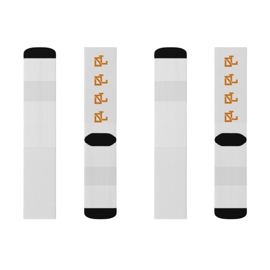 Skylit Music Socks (wht/org)