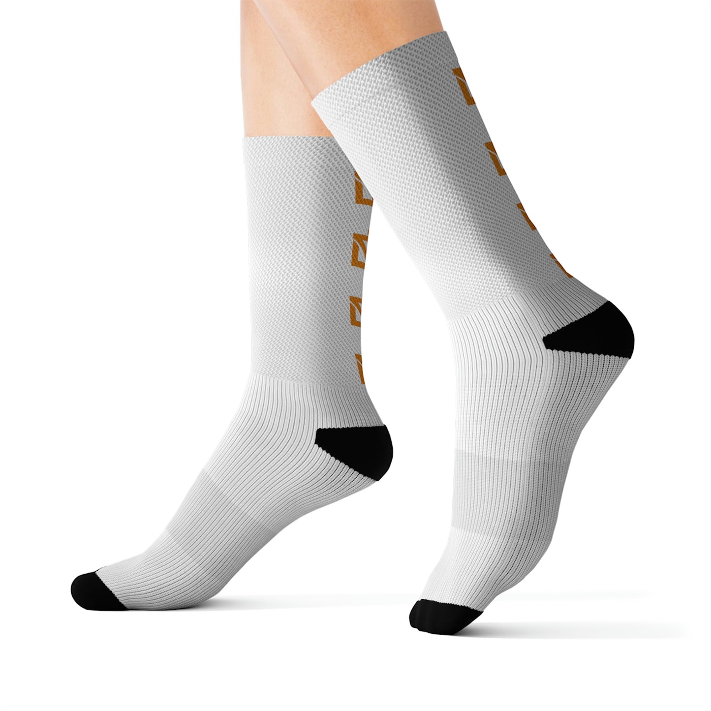 Skylit Music Socks (wht/org)