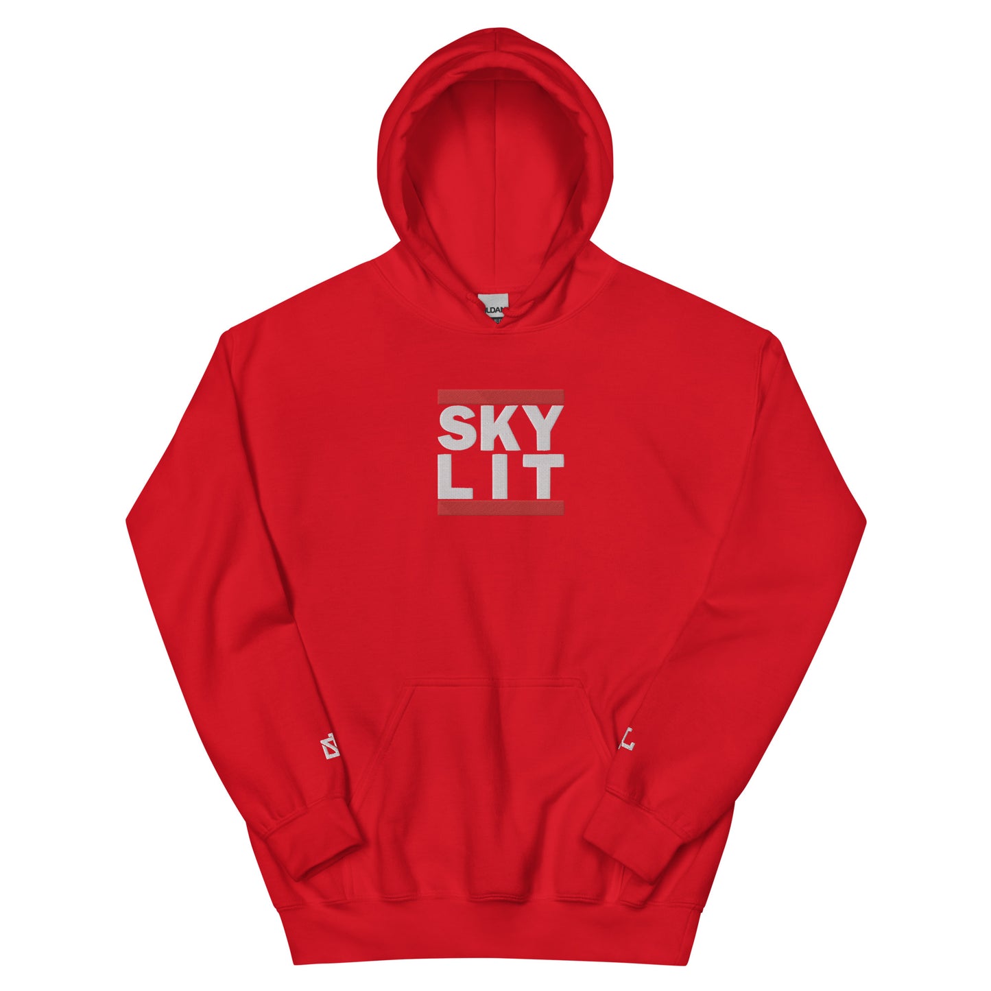 Run Skylit Embroidered Hoodie (Red)